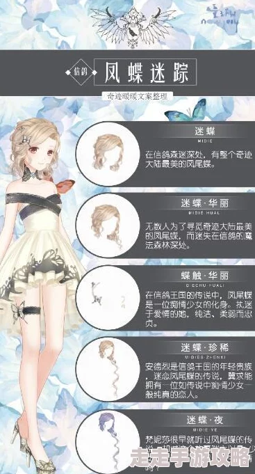 惊喜揭秘！奇迹暖暖凤蝶迷踪套装外观图鉴全览，新增绝美单品抢先看！