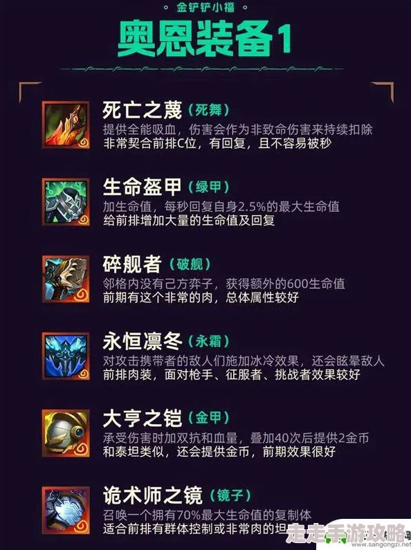 金铲铲之战深度解析：无终恨意装备适用英雄全面介绍与攻略